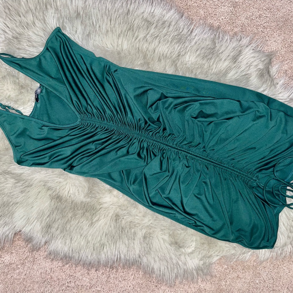 Dark green maxi dress